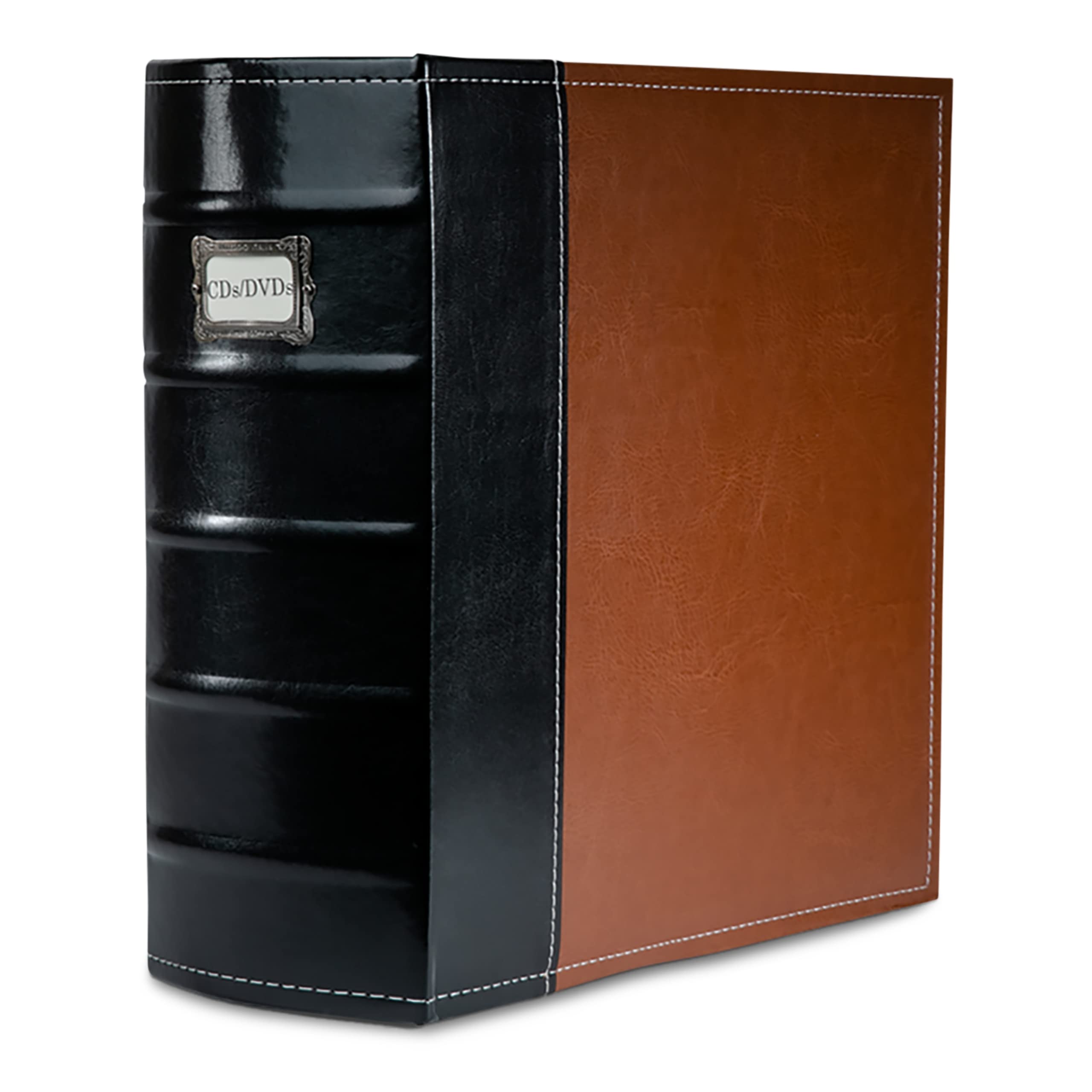 Bellagio-Italia 3-Ring Xl 3' D Ring Binder, Classic Faux Leather - For Documents, File Storage, And Trading Cards - 1-Pack, Sto