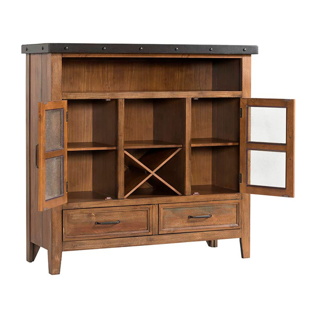 Intercon Taos 55" x 18" x 52" Pantry with 2 Drawers and Shelves, Canyon Brown Sideboard, Multi