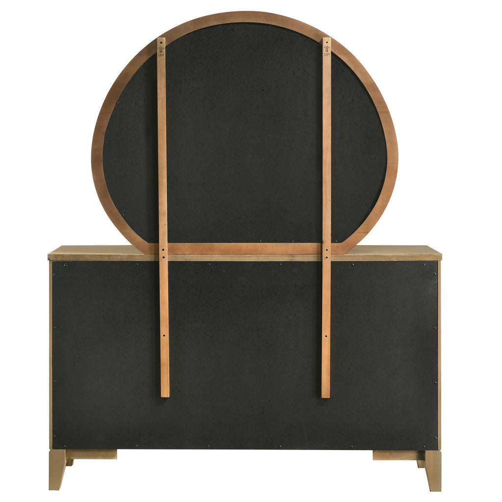 Coaster Home Furnishings Granada Transitional 61-inch 8-Drawer Bedroom Dresser with Mirror Bedroom Clothing Storage Cabinet Wide Chest of Drawers Organizer Unit Natural Pine 224923M