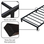 Upcanso 7 Inch Xl Twin Bed Frames No Box Spring Need, Low Profile Metal Platform Twin Xl Size Bed Frame, Heavy Duty Support Bedframes Twin Xl, Easy Assembly