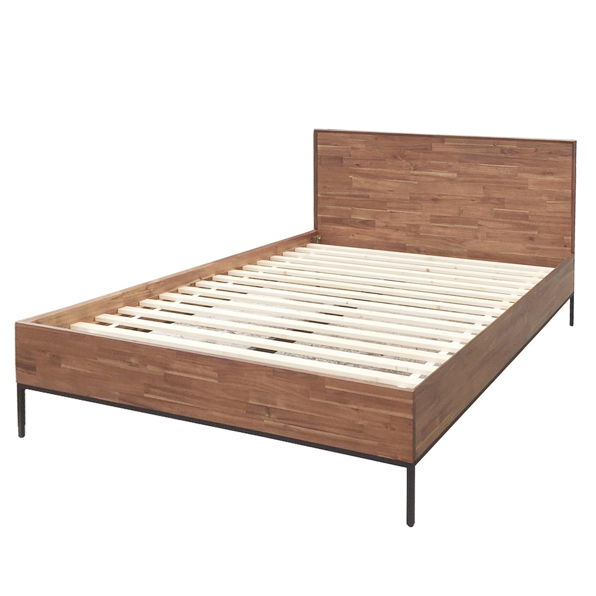 New Pacific Direct Hathaway Queen Set Bed Frame, Newton Brown