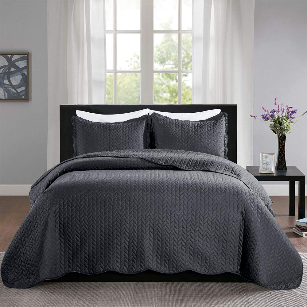 Moonlight20015 Quilt King Size (106 ' X 96 ') With 2 Pillow Shams (20 ' X 36 '+2 ') For All Seasons - 3 Pcs Lightweight Bed