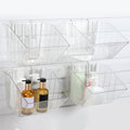 FoldTier 4 Pcs Slatwall Bins with Hooks, Plastic Wall Mounted Storage Bins Slatwall Accessories Organizer Containers for Organiz