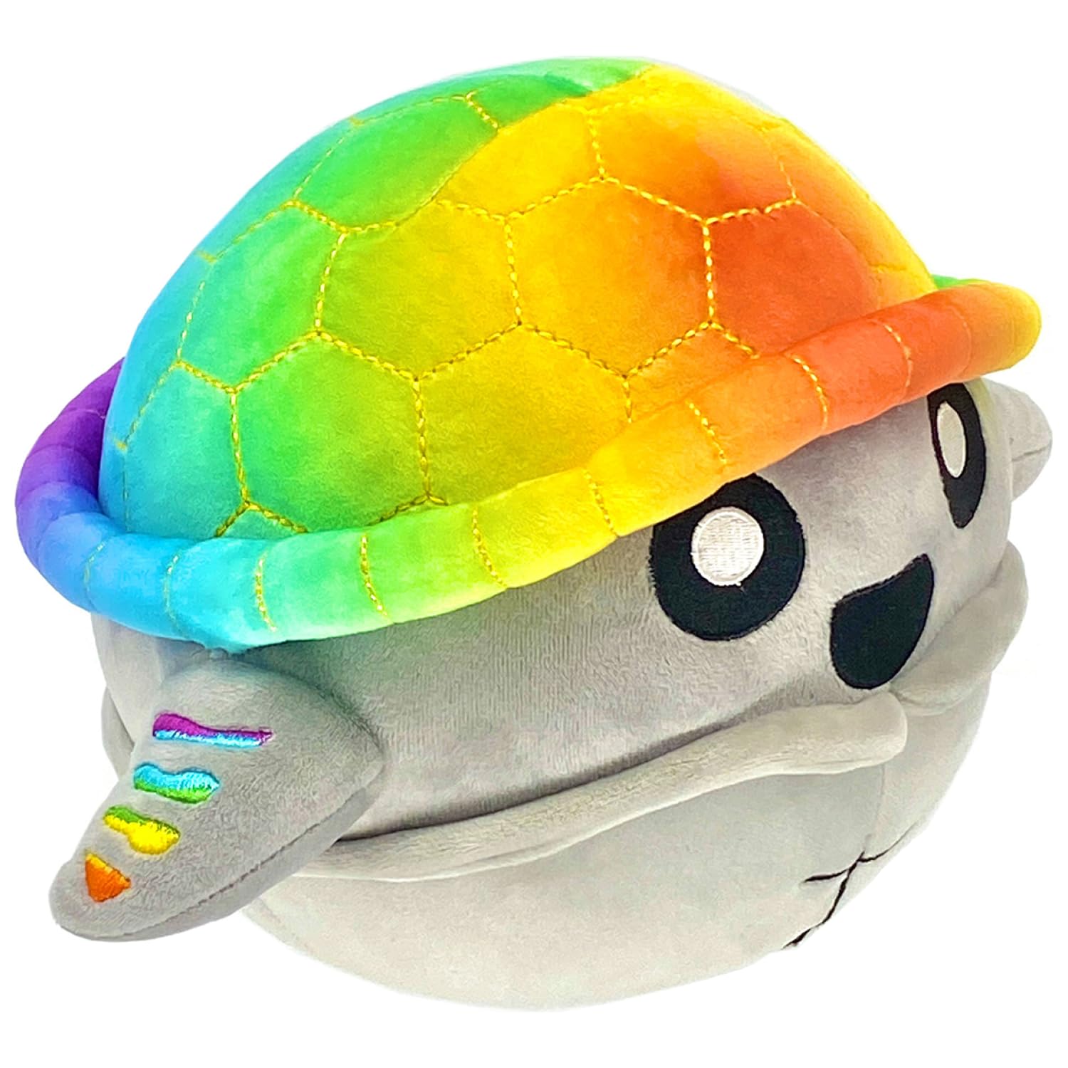 Doomlings - Rainbow Scutes Plushie, 10' Squishy Turtle Plush Toy, Stuffed Animal | Adorable Kawaii Soft Plush Pillow, Cute Plus