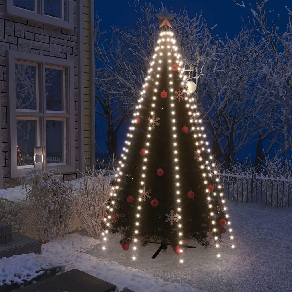 vidaXL Christmas Tree Net Lights with 300 LEDs Cold White 118.1&quot;