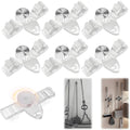 yunanwa 6 Pack Broom Holder Wall Mount Mop Hanger, No Drill Suction Cup Mop Broom Organizer with Hooks, Space Saving Rack Remova