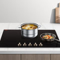 VEVOR Induction Cooktop, 9200W Electric Countertop Burner, 5 Burner Knob Control Stove, Built-in Induction Cooktop with 12 Tempe