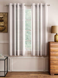 Lushomes Sheer Curtains 5 feet, Brown, Melody Sheer, White Based Sheer Curtains, Net Curtains, parda, Curtains & Drapes, Window