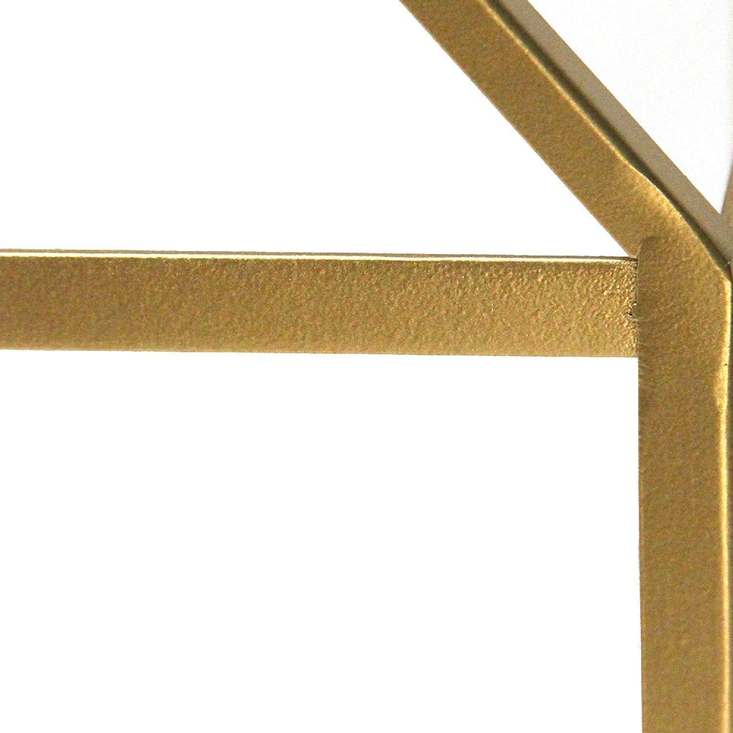 HomeRoots 100% Metal 7.5' X 7.5' X 17.25' Gold Metal Lantern