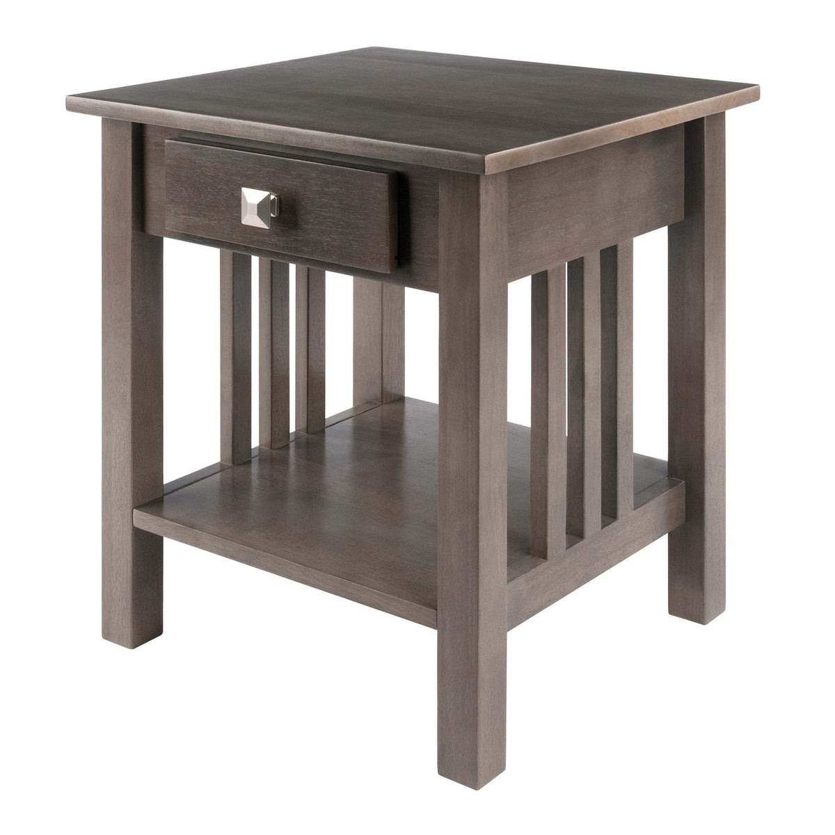 Winsome Stafford Occasional Table, Oyster Gray 19.92 X 18.98 X 22.05