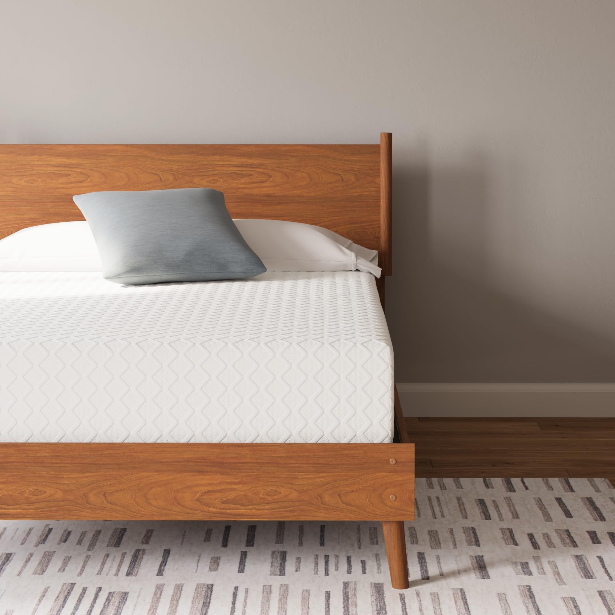 Signature Design by Ashley Queen Size Chime 12 Inch Medium Firm Memory Foam Mattress with Green Tea & Charcoal Gel for Pressure 