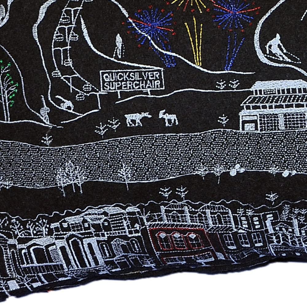 HomeRoots Grey 35' Black Breckenridge Nighttime Skyline Lumbar Decorative Pillow