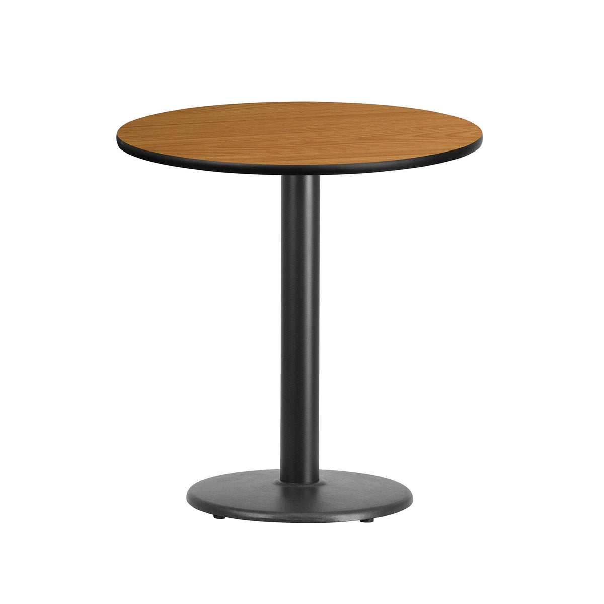 Flash Furniture 24'' Round Natural Laminate Table Top with 18'' Round Table Height Base