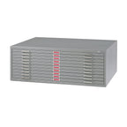 Safco Products 4986GR Flat File for 42" W x 30" D Documents, 10-Drawer (Additional Options Sold Separately), Gray