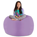 Posh Stuffable Kids Stuffed Animal Storage Bean Bag Chair Cover - Childrens Toy Organizer, X-Large 48' - Heather Lavender