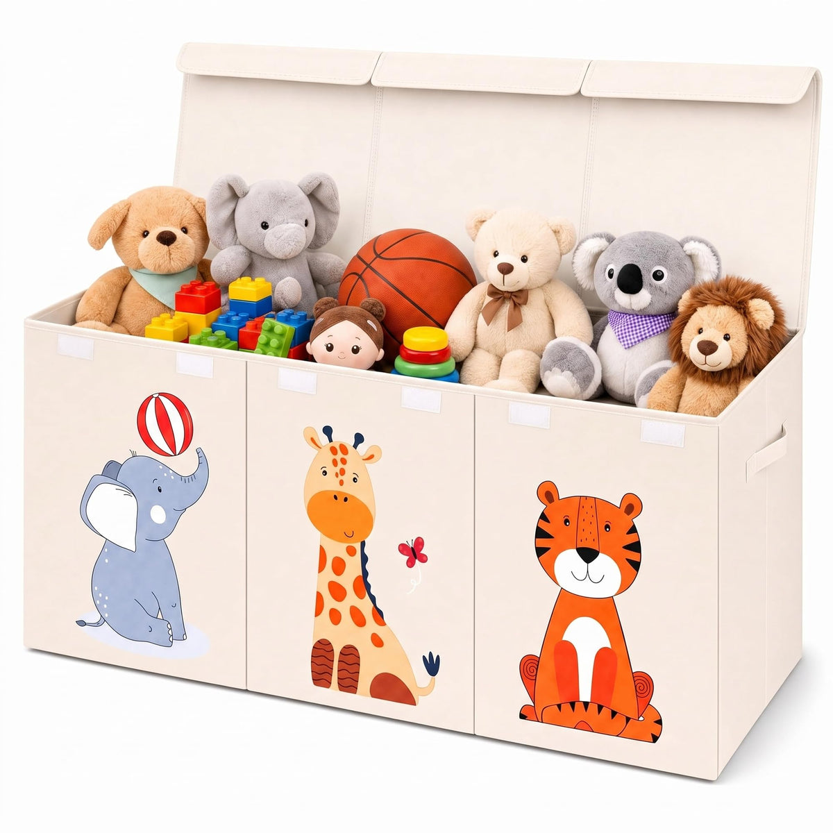 Zebra Baby Toy Storage Organizer for Kids and Toddlers, 40 x 13.5 x 16.5  Large Collapsible Toy Chest for Living Room  Box,