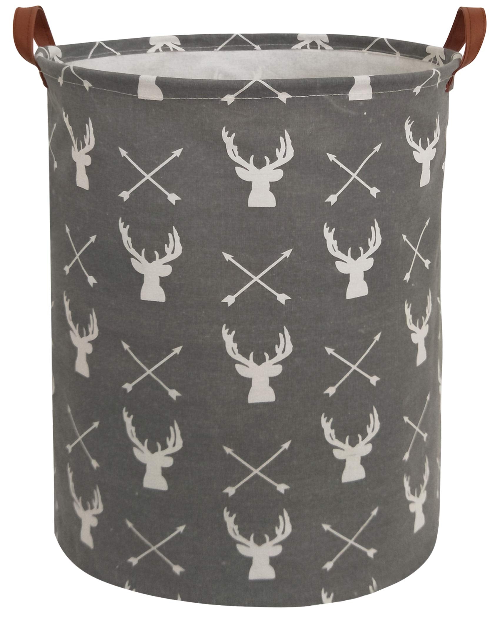 HIYAGON Large Storage Baskets,Waterproof Laundry Baskets,Collapsible Canvas Basket for Storage Bin for Kids Room,Toy Organizer,H