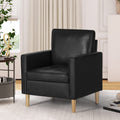 AILEEKISS Upholstered Modern Single Sofa Chair Mid-Century Faux Leather Living Room Accent Arm Chairs for Small Space, Home Livi