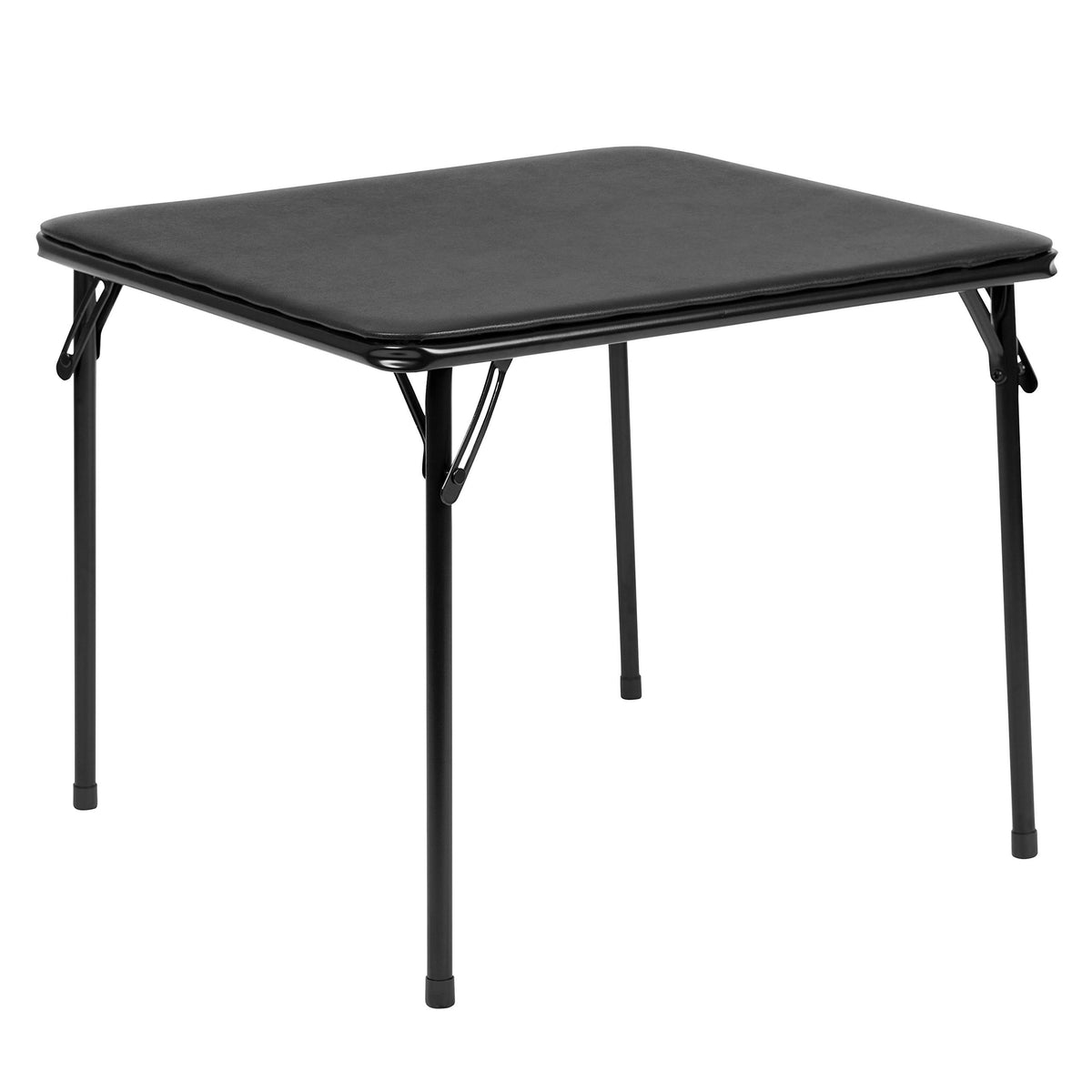 Flash Furniture Mindy Folding Kids Table With Vinyl Padded Top, Children'S Square Activity Table For Daycare And Classrooms, Black