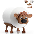 Blushtier Highland Cow Toilet Paper Holder Highland Cow Bathroom Decor 3D Printing Funny Cute Free Standing Toilets Storage for 