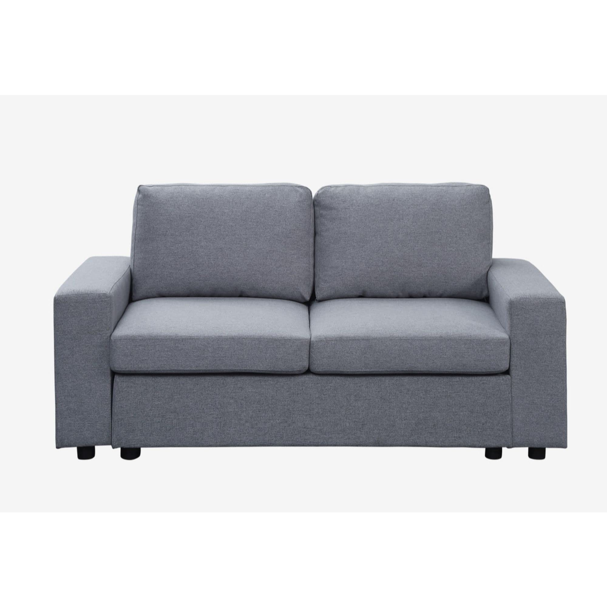 Lilola Home Brenton Light Gray Linen Loveseat