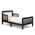 Storkcraft Pasadena Toddler Bed (White) - GREENGUARD Gold Certified, Includes Toddler Safety Guardrails, Fits Standard Crib & To
