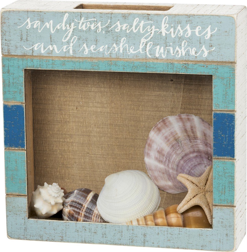 Primitives by Kathy Home D  cor Shell Holder, 10'' Square x 2.25'', Multicolor