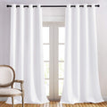 Nicetown White Curtains For Sliding Door - 52 By 95, 2 Pieces, Blocking Out 50% Sunlight Window Treatment Modern Design Curtain