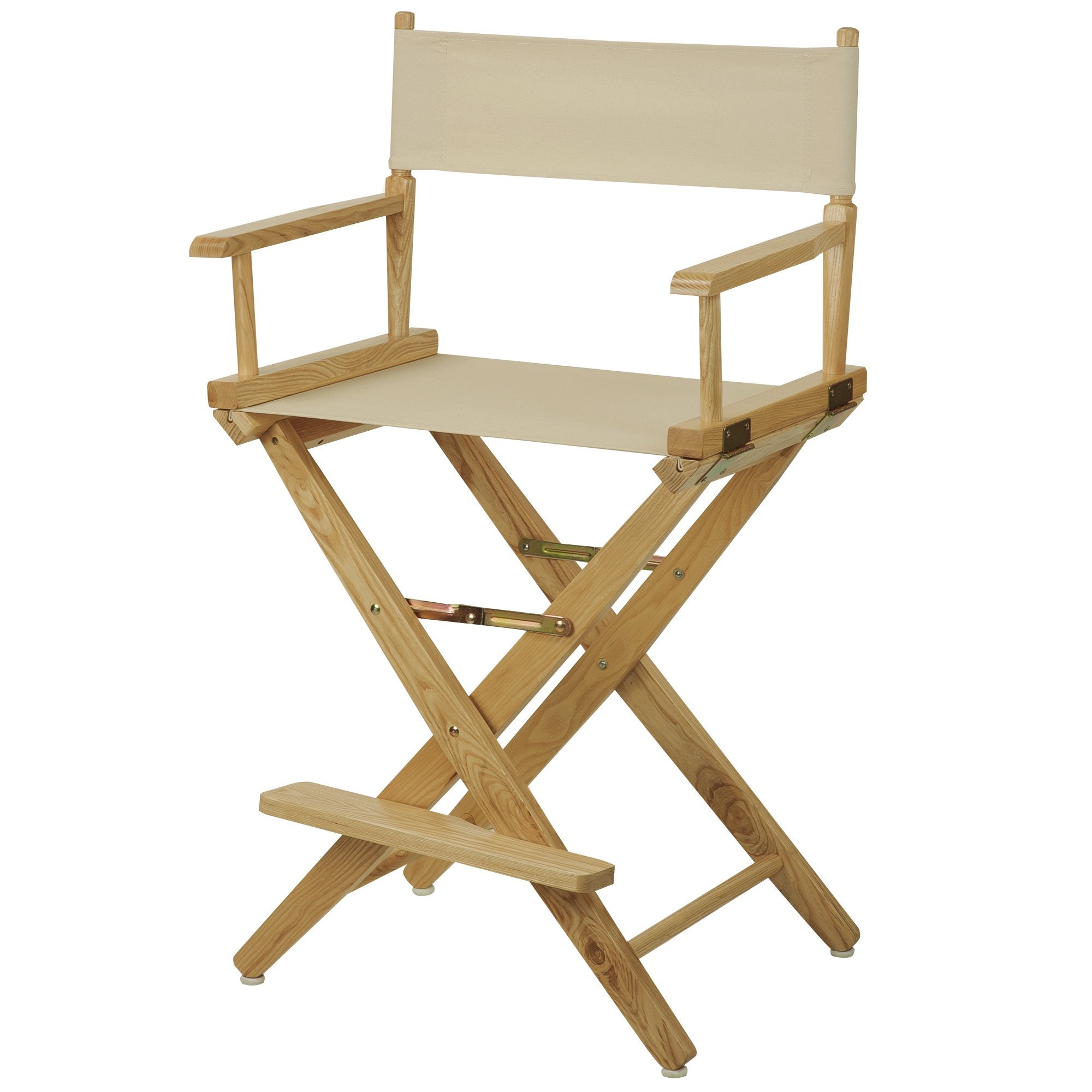 American Trails Extra-Wide Premium 24" Director's Chair Natural Frame with Natural Canvas, Counter Height