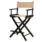 Casual Home 24" Director's Chair Black Frame-with Tan Canvas, Counter Height