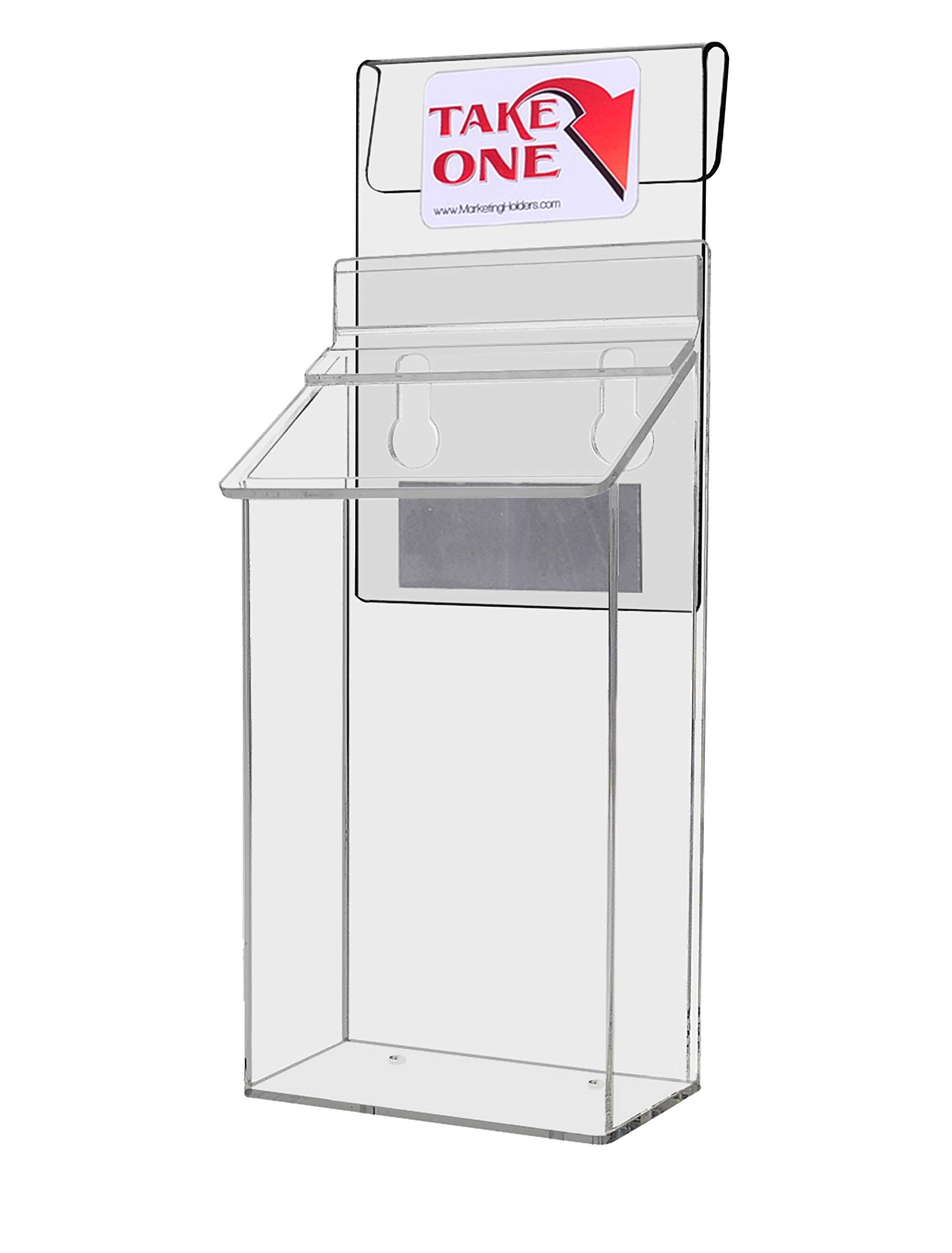 Marketing Holders Outdoor Brochure Holder With Window Hook And Lid Holds 4' X 6' Postcards On The Go Vehicle Advertising Clear