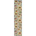 Nourison Aloha Indoor/Outdoor Ivory/Multi 2'3' X 10' Area Rug, Easy Cleaning, Non Shedding, Bed Room, Living Room, Dining Room,