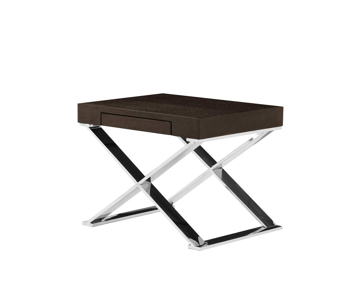 Pangea Home Alexa Side Table, Espresso