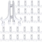 48 Pieces Mini Easel Stands Plastic Plate Stand Holder Display Picture Easel Stand for Display Picture Frame Collectibles Deskto