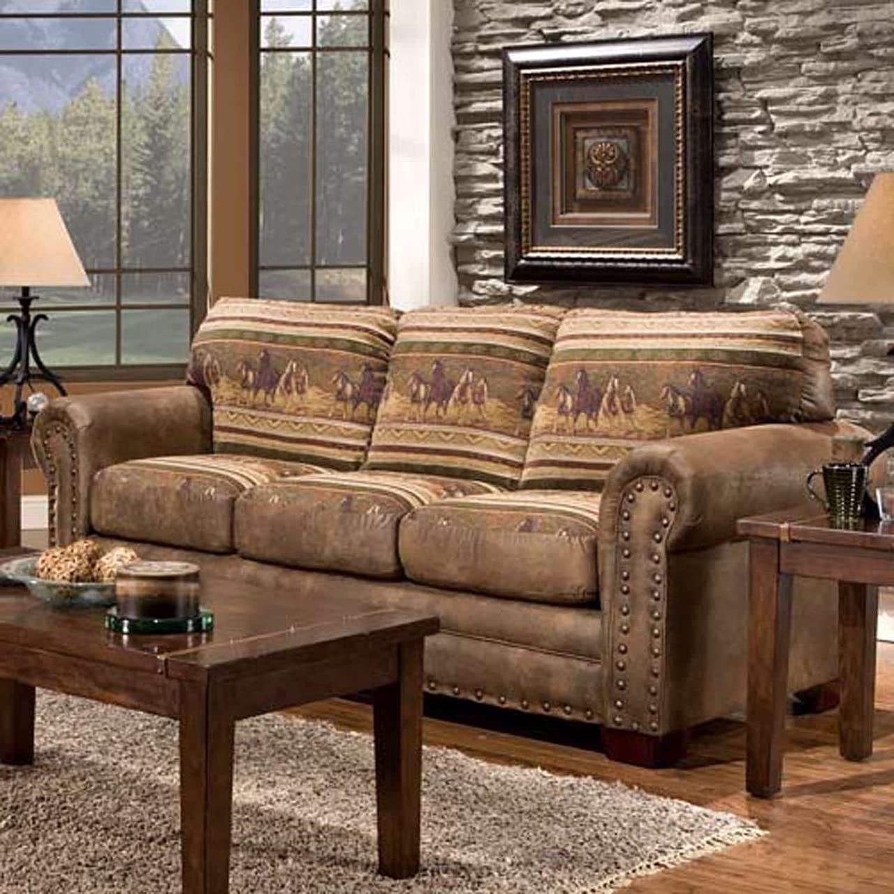 American Furniture Classics 4-Piece Wild Horses Sofa - Thumbnail 2