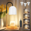 tudepz Candle Warmer Lamp with Timer & 3 Bulbs, Dimmable Electric Candle Light Adjustable Height and Brightness Candle Wax Warme