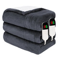 Ptq Premium Heated Blanket Queen 84'  90',Ultra Cosy Soft Electric Blanket With 8 Heating Levels,Dual Control Plush Fast Heati
