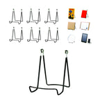 Kingdom Solutions Made In Usa 6-Pack Sturdy & Durable Adjustable Metal Easels To Display Books, Frames, Comics, Plates & More -