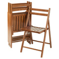 Ergode Wood Robin Folding Chair Set - 4 Chairs, Teak Finish