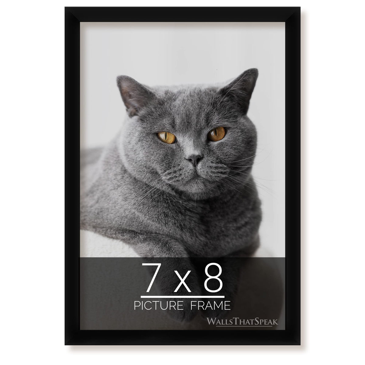 wallsthatspeak 7x8 Black Picture Frame for Puzzles Posters Photos or Artwork