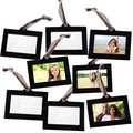 Klikel Family Tree Photo Frame Ornaments - 8 Horizontal Hanging Picture Frames - 1.5 X 2.5 Photo Opening