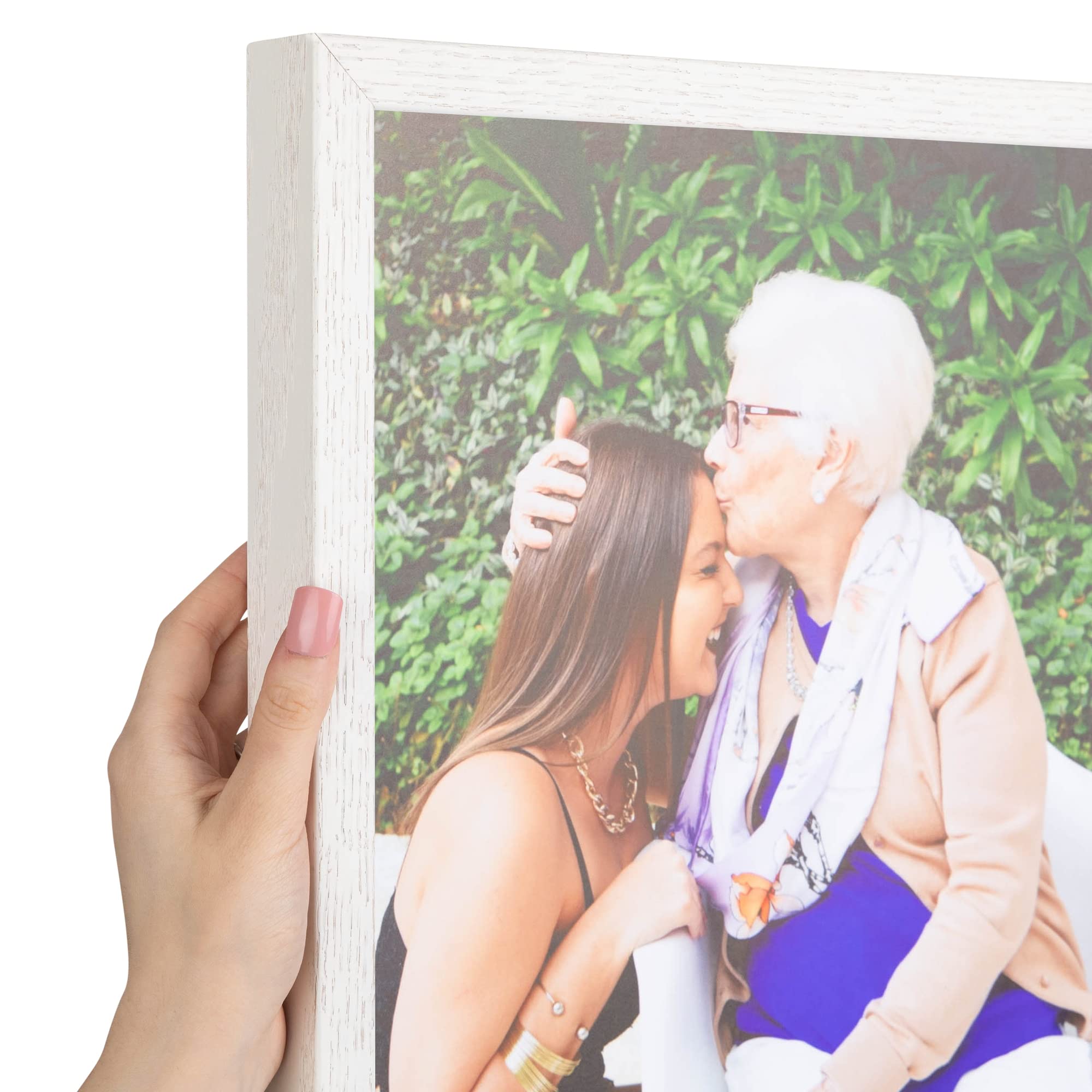 ArtToFrames 4x26 inch White Stain on Red Oak Wood Picture Frame, 2WOM0066-81784-YWHT-4x26