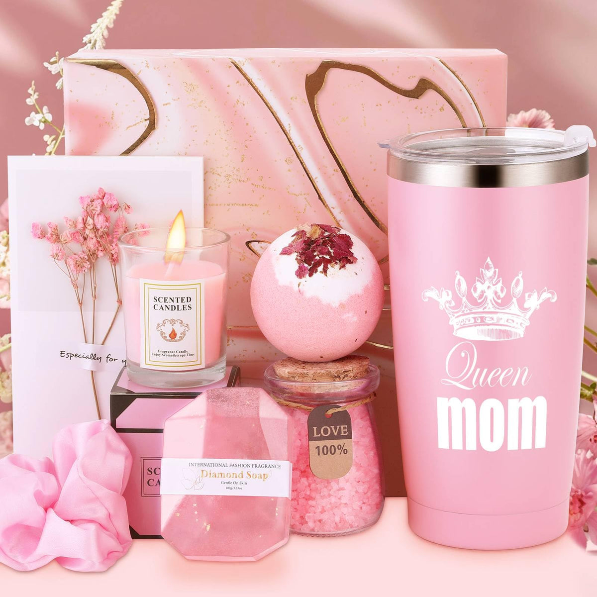 Women Spa Gifts Basket Birthday Box Set Mother Day Mom in Law Step Wife Daughter Grandma Sister Friends Son Coworker Bride Groom