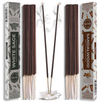 Trumiri Incense Sticks - Combo Pack of 40 Insence-Sticks - 20 White Sage + 20 Sandalwood - Insenses - Insents - Incents - Inscen