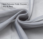 Pi Grey Sheer Tier Curtains 36 Inch Length,Voile Café Curtains Kitchen Tiers Basement Rod Pocket 2 Panels (Dark Grey, W25Xl36)