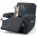 2024 Recliner Chair Covers (24''-37'') Newest 3-Piece with Non-Slip Ties & Elastic Stay in Place, Stretch Recliner Slipcover for