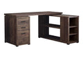 Monarch Specialties Computer Desk Lshaped Corner Desk With Storage  Left Or Right Facing  60inchL (Brown Reclaimed Wood Look)