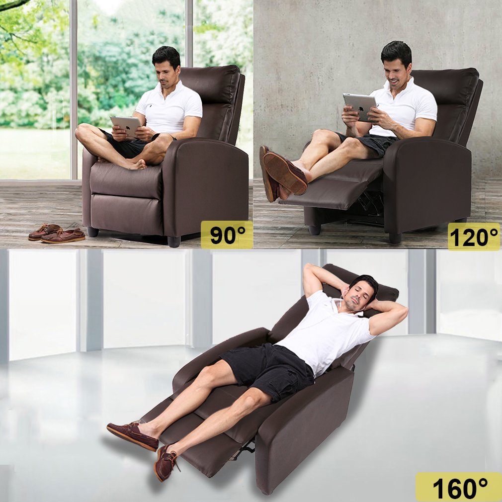 Bestmassage Recliner Chair For Living Room Recliner Sofa Wingback Chair Home Theater Seating Single Sofa Arm Chair Accent Chair Modern Reclining Chair Easy Lounge
