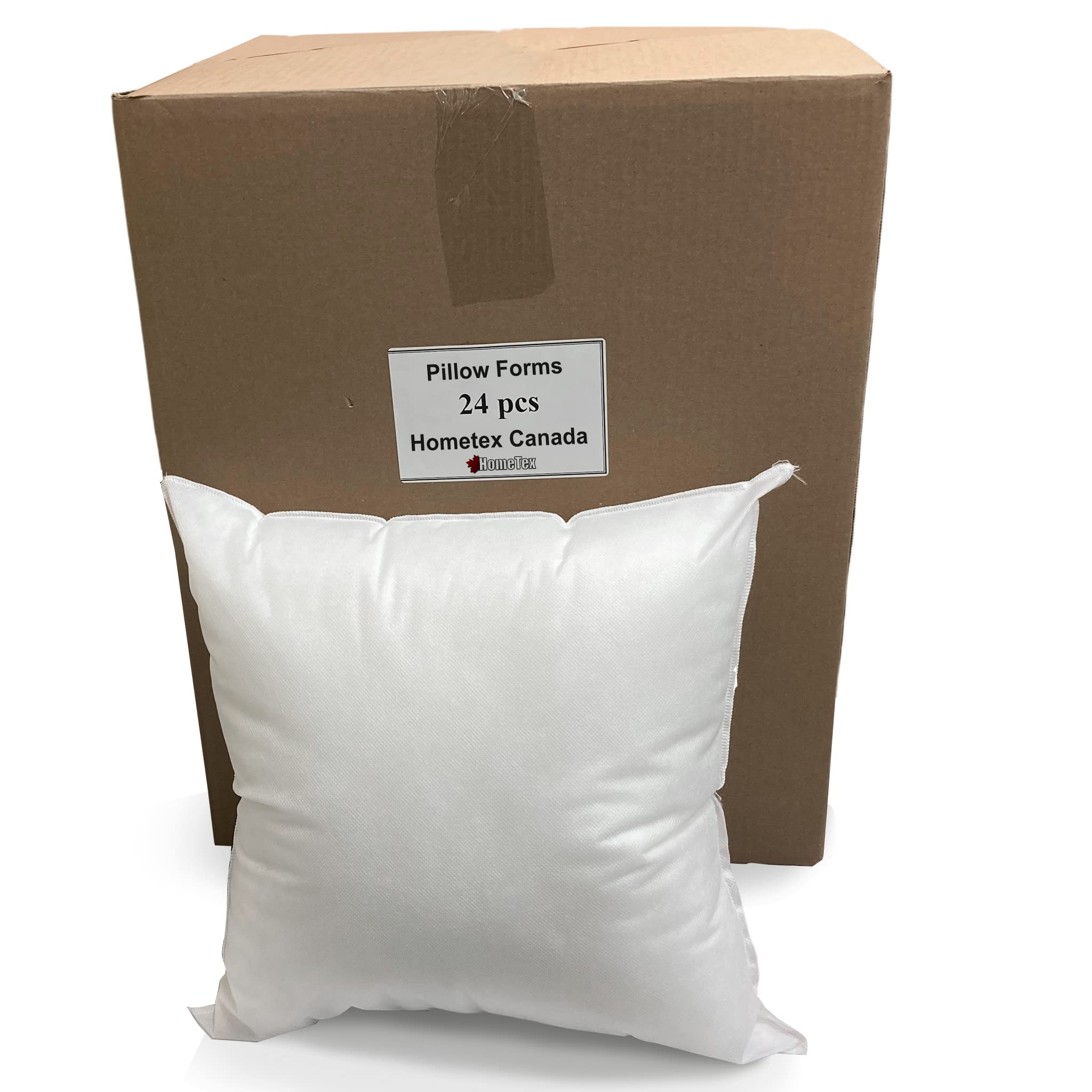 Hometex Canada Pillow Insert 16 ' X 16 ' Polyester Filled Standard Cover (24 Pack Wholesale)