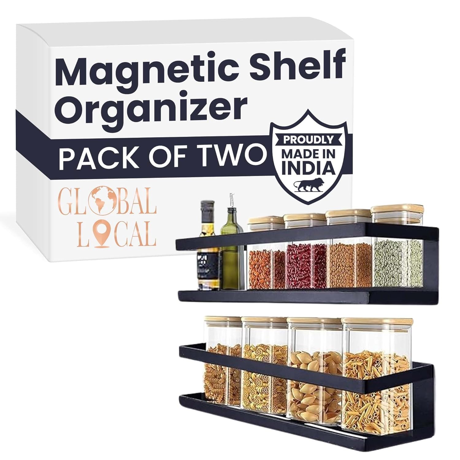Zuku Magnetic Shelf/Organiser For Fridge Decoration Items Fridge Side Storage Rack Washing Machine Organizer Rack Storage Shelf 